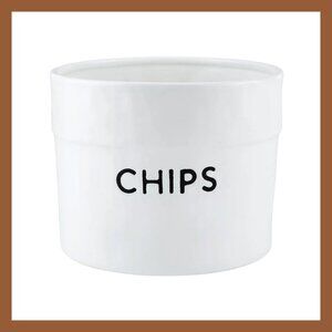 CHIPS White Ceramic Serving Bowl Hostess Taco Bar